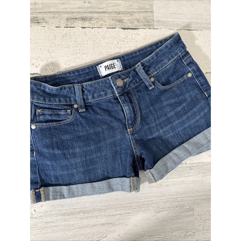 Paige Jean Shorts Women's Size 24 Raw Hem Stretch‎ Boho